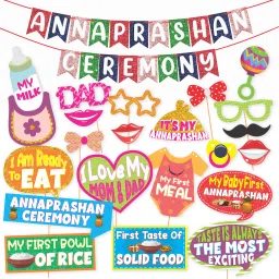Annaprashan Props, Annaprashan Banner, Annaprashan Decoration Items(10) Photo Booth Board-16