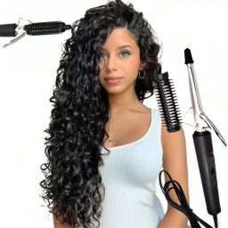 Professional Ceramic Plate Hair Curler Cum Hair Straightener for Women Hair Curler-image-63