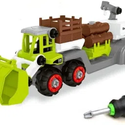 Friction Powered 3 in 1 Farm Truck with Screwdriver for Kids Boys Assembly Toy-32