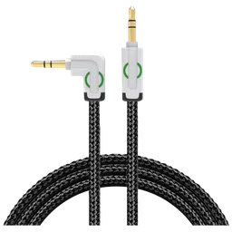 Bandridge U Series 3.5mm Stereo to 3.5mm Stereo 3.9 Feet (1.5M) Cable (Nylon Braided, Black)-24