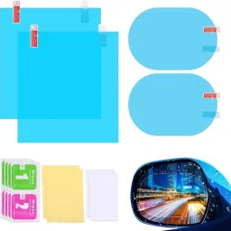 Anti-Fog Film for Car 4pc | Rear View Mirror Rainproof, Anti-Glare Scratch Proof Car Mirror Rain Blocker-20