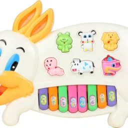 Rabbit Piano with music, lights and various sound keys for kids entertainment-14