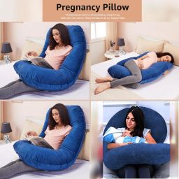 J Shape Microfiber Solid Pregnancy Pillow Microfibre Solid Pregnancy Pillow Pack of 1-image-99