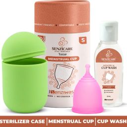 Sterilizer Case & Small Truecup Reusable Menstrual Cup With Cupwash 25ml Combo | Portable Cleaning Container & Microwave Steamer-image-56