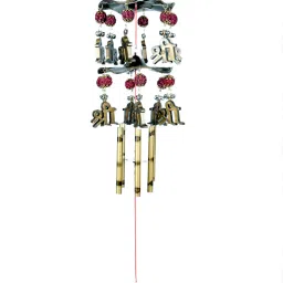 Lucky Antique Rudraksh Shree Wind Chimes for Positivity & Gift Aluminium Windchime-image-9