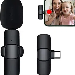 TOTAL K8 BEST QUALITY TYPE C WIRELESS Microphone Plug & Play Mic for YouTube Video Camera Microphone image 2