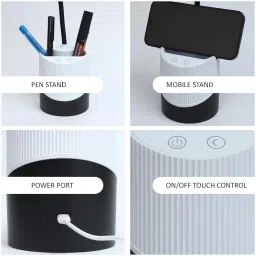 akr Powerful Rechargeable LED Table Lamp with Mobile & Pen Holder With Night Light Study Lamp image 4