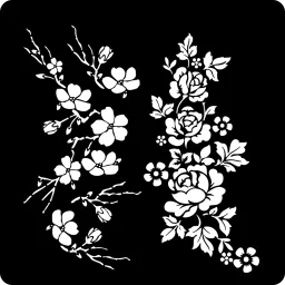 Flower Swirl Sets Stencils for Art and Craft Painting Big Size 12x12 inch Reusab le Stencil for Painting, Fabric, Glass, Wall Painting, and Craft Painting, 2204 , Art & Craft Painting Stencil-18
