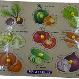 peripstore Wooden Vegitables Pin Puzzle image 4