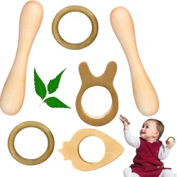 Neem Wood Teether for 3+ Months | Safe & Soothing for Tiny Gums Feeder-22