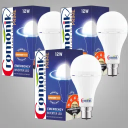 (Pack of 3)-Rechargeable 12W LED Light Bulb for Travel 4 hrs Bulb Emergency Light-6
