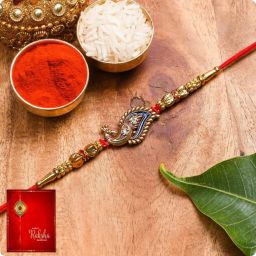 Designer RK24_MB_PK1_1Y_105 Assorted Rakhi, Greeting Card, Chawal Roli Pack Set-image-38