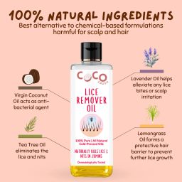 Natural Lice Nits Treatment Hair Oil & Gentle Comb; Easy to Use-image-56