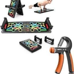 Push Up Board for Men & Women with Adjustable Hand Grip Strengthener Fitness Accessory Kit Kit-image-30