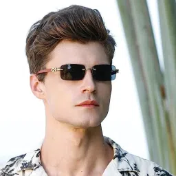 the magnifique Gradient, Polarized, UV Protection Rectangular Sunglasses (Free Size) image 4