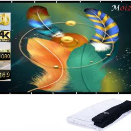 Moiz 86 Inch Diagonal, 6x4 Ft 4:3 UHD-3D-4K Eyelets Foldable Screen 69x52 Inch Projector Screen (Width 190 cm x 107 cm Height)-7