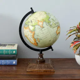 ons interior industry Globe Antique World Map with Countries & Continent Globe for Home Decor, Gift Show-piece, Decoration, Office Table, Educational World Globe-picture-13