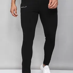 sport sun Men Solid Black Track Pants-picture-7