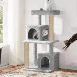 wudyhub Large Cat Tree Tree with Sisal Scratching Posts, Dangling Balls Free Standing Cat Tree image 4