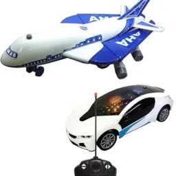 Aeroplane & Remote Control Sports Car Combo for Kids 3+ Years-image-80