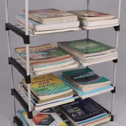 saklak 5 layer rack Plastic Open Book Shelf image 2