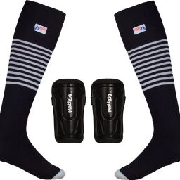 (One Pair Football Socks + One Pair Shin Guard) Football Kit-image-86