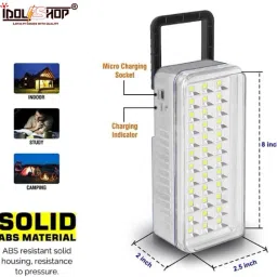idoleshop Mini Solar High Quality 36High-Bright LED Light with Android Charging Support Rechargeable Emergency Light with Solar 7 hrs Lantern Emergency Light image 3