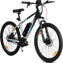 WOLVERINE X 10.4Ah Battery Front Suspension 250 Watt IP65 BLDC Motor Silver Blue 27.5 inches Single Speed Lithium-ion (Li-ion) Electric Cycle-image-22