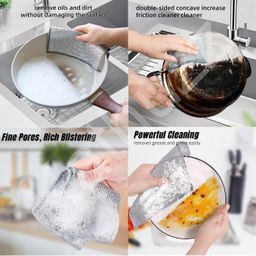 vrdh (Pack of 20) Dishwashing WIre Cloth/ Stainless Steel Scrub Pads 1.196 Stainless Steel Scrub-picture-30