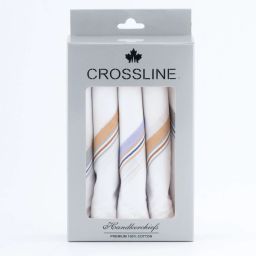 CROSSLINE 100% COTTON HANDKERCHIEF ["White"] Handkerchief-image-35
