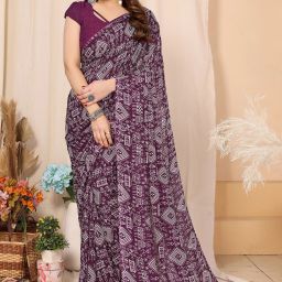 Printed Daily Wear Georgette Saree-image-24