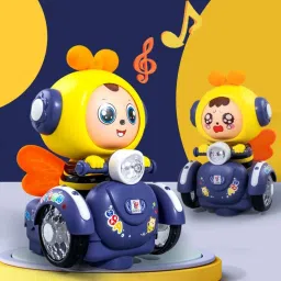 Face-Off Cartoon Bee Hot Transform Expression Toy With LED Light & Sound-image-4
