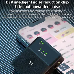 eira SX9 Wireless Microphone Noise Reduction Lapel Mic for Video Recording YouTube Wireless Microhphone image 3