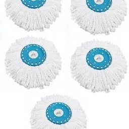 SWAMI Heavy White and blue microfiber Mop Refill pack of 5 Refill-picture-18