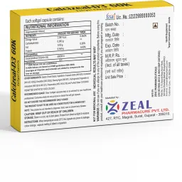 zeal pharmacure Calcizeal-D3 60K Softgel Capsule image 2