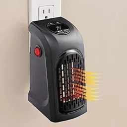 Small Electric Handy Room Heater Compact Plug-in, The Wall Outlet 400Watts, Handy Air Warmer Blower Adjustable Timer Digital Display for Office/Camper Fan Room Heater-81