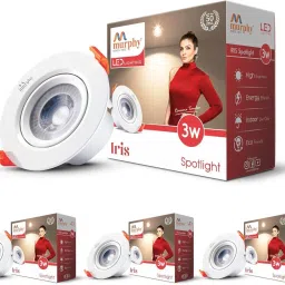 LED 3W IRIS JUNCTION BOX (Warm White, Pack of 4) Recessed Ceiling Lamp-image-3
