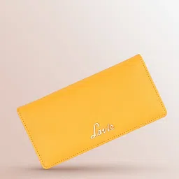 Women Casual Yellow Artificial Leather Wallet - Regular Size-image-54