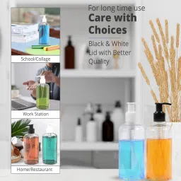 pharcos 2 PCS Refillable Shampoo and Conditioner Bottles with Pump 10oz (300ml). 300 ml Bottle image 3