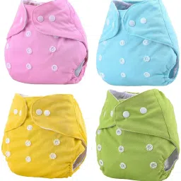 BABY REUSABLE DIAPERS PACK OF 4 DIAPERS WITHOUT INSERTS.-image-5