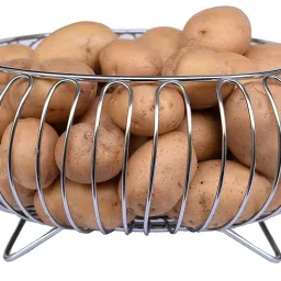 Heavy Stainless Steel Vegetable and Fruit Bowl Basket - Nickel Chrome Plated Stainless Steel Fruit & Vegetable Basket-15