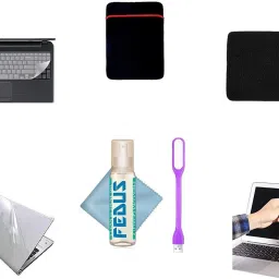 Fedus 7 In1 Transparent Laptop Skin with Key Guard, Screen Guard,Mousepad,Laptop Cleaning Gel,Laptop Sleeve and USB Light for 15.6 Inches Laptop Combo Combo Set-image-8