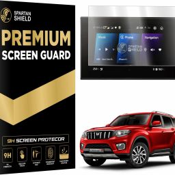 spartan shield Screen Guard for MAHINDRA SCORPIO N 2022 [NZ6, NZ8, NZ8L] Anti Glare | Anti Fingerprint | Scratch Proof | HD Clear | 9H Infotainment System Accessories ([Pack of 2])-image-6