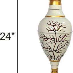 Iron Vase (24 inch, White) Iron Vase-image-53