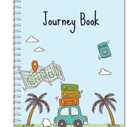 Travel Journal For Adults and Kids, Journey Book A5 Journal Unruled 130 Pages-22