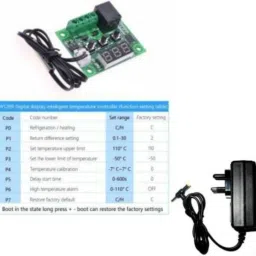 dhruv-pro Best Combo For Diy Incubator W1209 + 12v 2Amp Adapter + 2 Piece 3 inch fan + 12V DC Power 5 Pin Relay + DC Female power connector plug jack For 12v adapter Female power connector Temperature Sensor and Controller Electronic Hobby Kit image 4