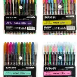 neon Gel Pens Set 12 pack of 4 combo set Color Gel Pens,Glitter, Metallic,Highlihter,pastel, Neon Pens Set Good Gift For Coloring Kids Sketching Painting Drawing (highlighter, gliter, metal, pastel combo gel pen ) Gel Pen-20