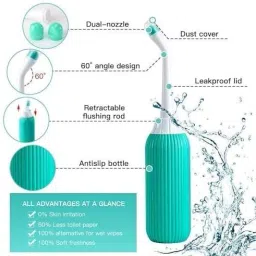 Portable bidet, Jet Spray for Toilet | Retractable, 2 angled Nozzles P103 Manual Bidets-image-90