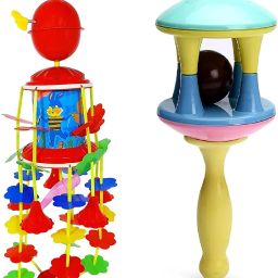 Wooden Rattles With Zoomer for Infants the Perfect Gift for Newborn(pack of 2) Rattle-11