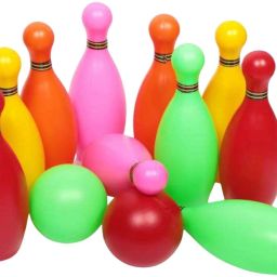tirth Bowling Toy Set with 10 Bottles and 2 Balls Game set for Kids image 4